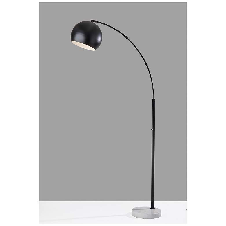 Image 7 Adesso Lighting Astoria 78" High Black Finish Dome Modern Arc Lamp more views