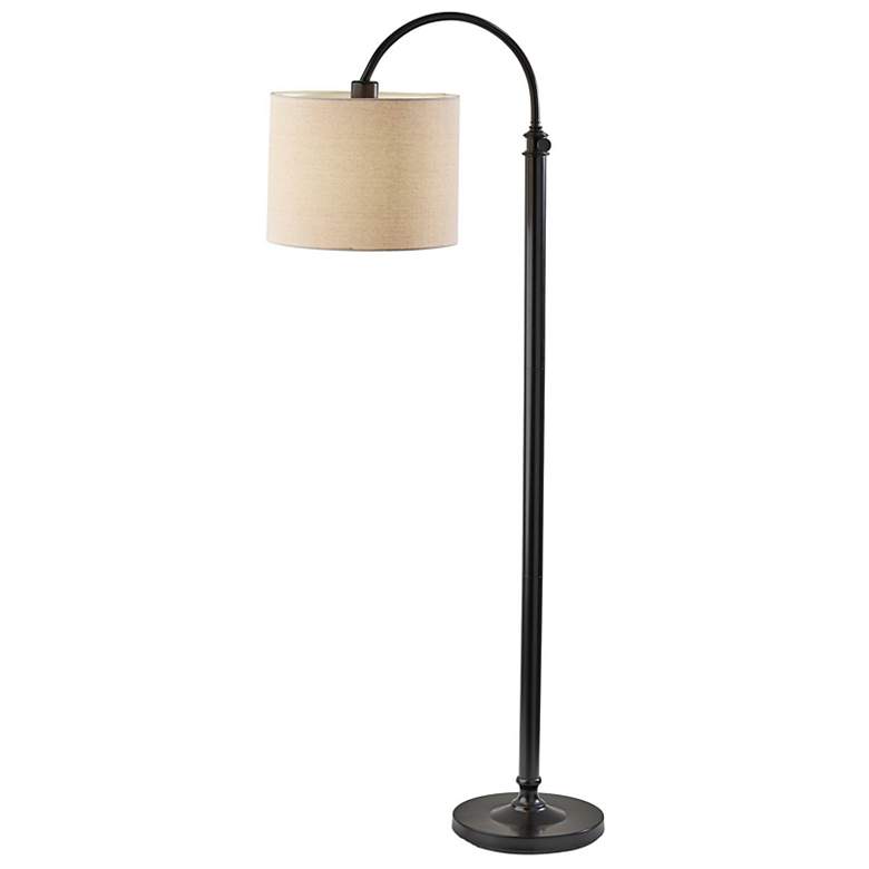Image 1 Adesso Lighting Barton 68" High Curved Arm Task Floor Lamp