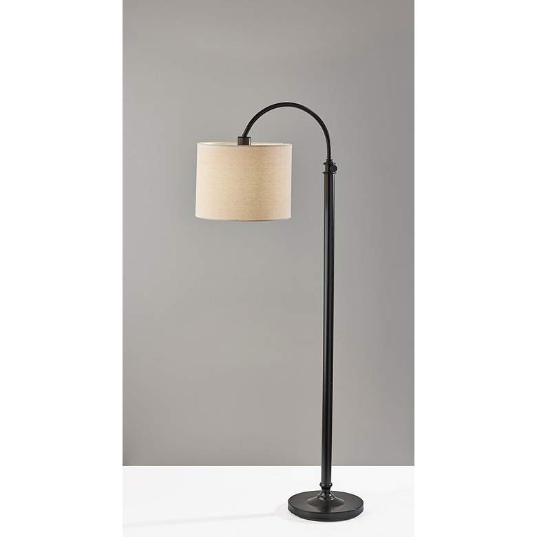 Image 2 Adesso Lighting Barton 68" High Curved Arm Task Floor Lamp more views