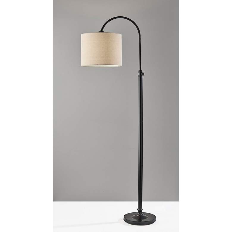 Image 3 Adesso Lighting Barton 68" High Curved Arm Task Floor Lamp more views