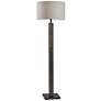 Adesso Lighting Kona 61 1/2" Black Metal and Reclaimed Wood Floor Lamp