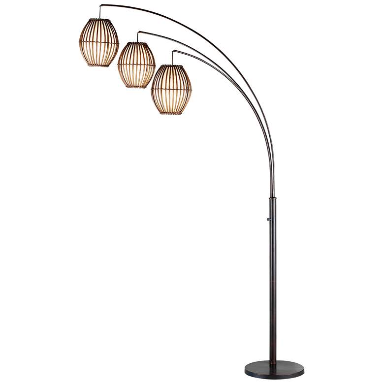 Image 1 Adesso Lighting Maui 82" High 3-Light Modern Arc Lamp