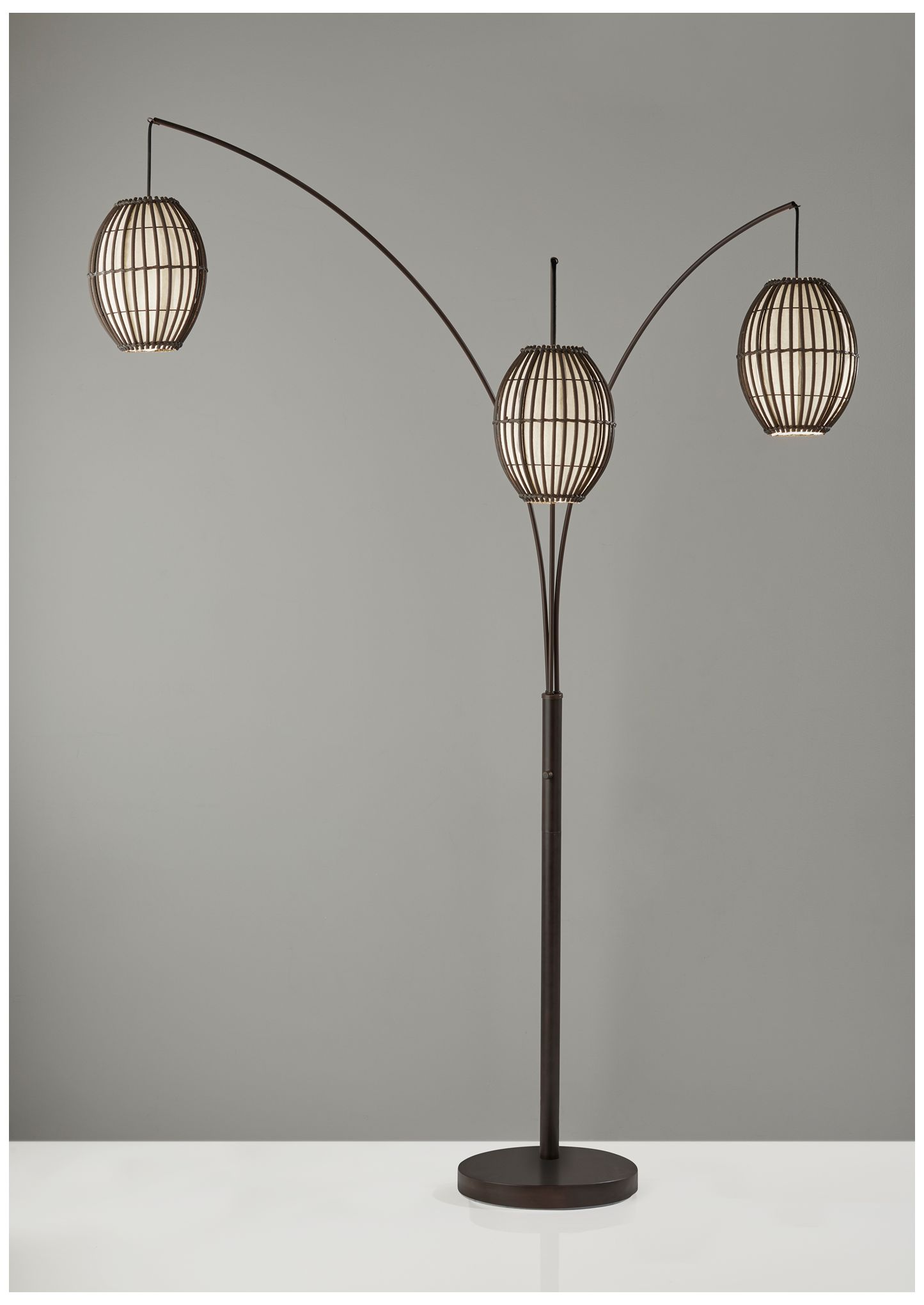 Thumbnail1 of Adesso Lighting Maui 82" High 3-Light Modern Arc Lamp