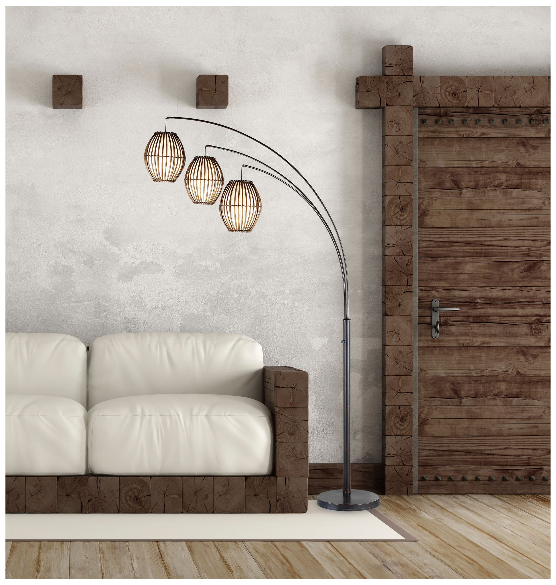 Thumbnail3 of Adesso Lighting Maui 82" High 3-Light Modern Arc Lamp more views