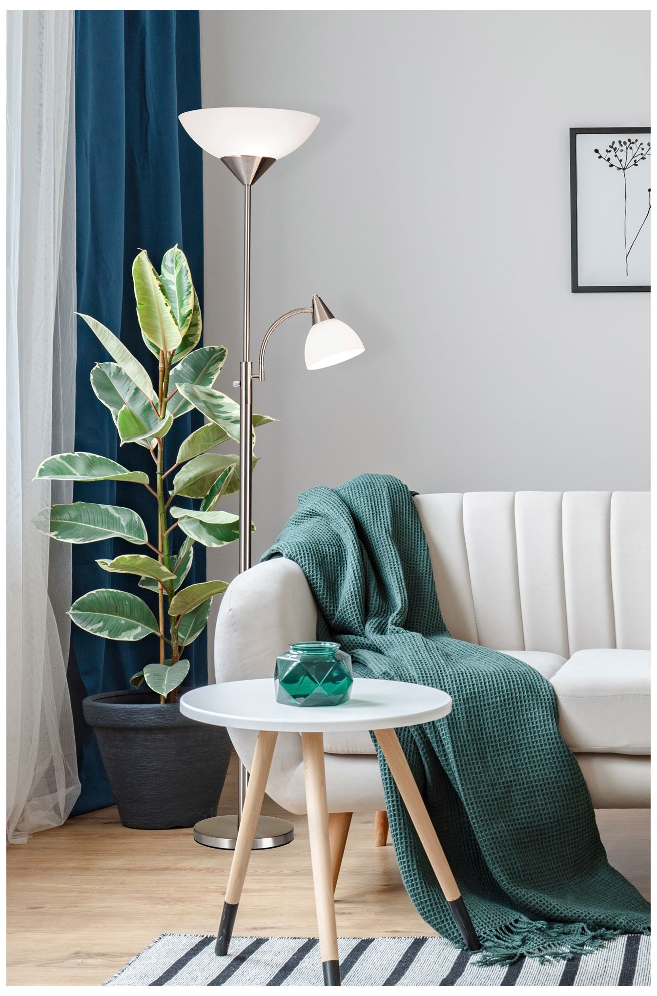 Image 2 Adesso Lighting Piedmont 71" High Torchiere Floor Lamp with Side Light more views