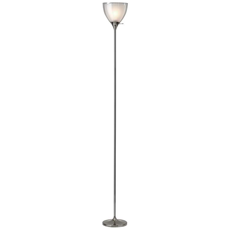 Image 1 Adesso Lighting Presley 72" High Modern Silver Torchiere Floor Lamp