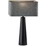Adesso Lillian 25 1/2" Modern Black Metal Column Table Lamp