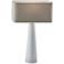 Adesso Lillian 25 1/2" Modern White Metal Column Table Lamp