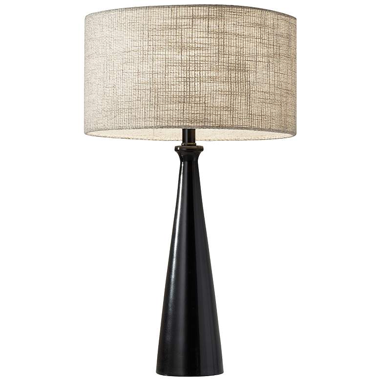 Image 2 Adesso Linda 21 1/2 inch Black Metal Modern Accent Table Lamp