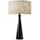 Adesso Linda 21 1/2" Black Metal Modern Accent Table Lamp