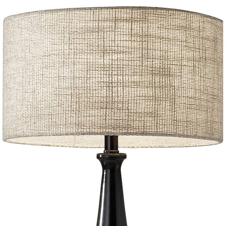 Image 3 Adesso Linda 21 1/2 inch Black Metal Modern Accent Table Lamp more views