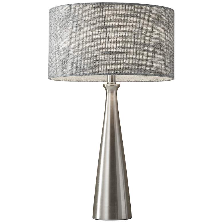 Image 2 Adesso Linda 21 1/2" Brushed Steel Modern Accent Table Lamp