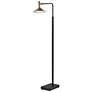 1_Adesso Lucas 54" Matte Black and Antique Brass LED Floor Lamp