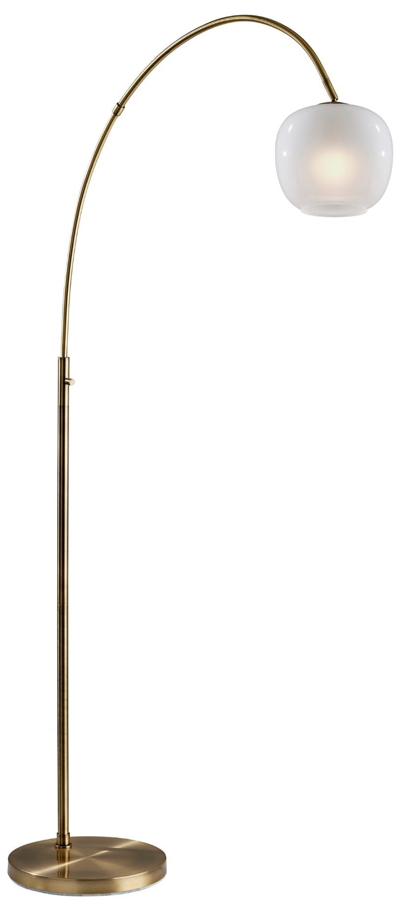 Adesso Magnolia Arc Lamp - Antique Brass
