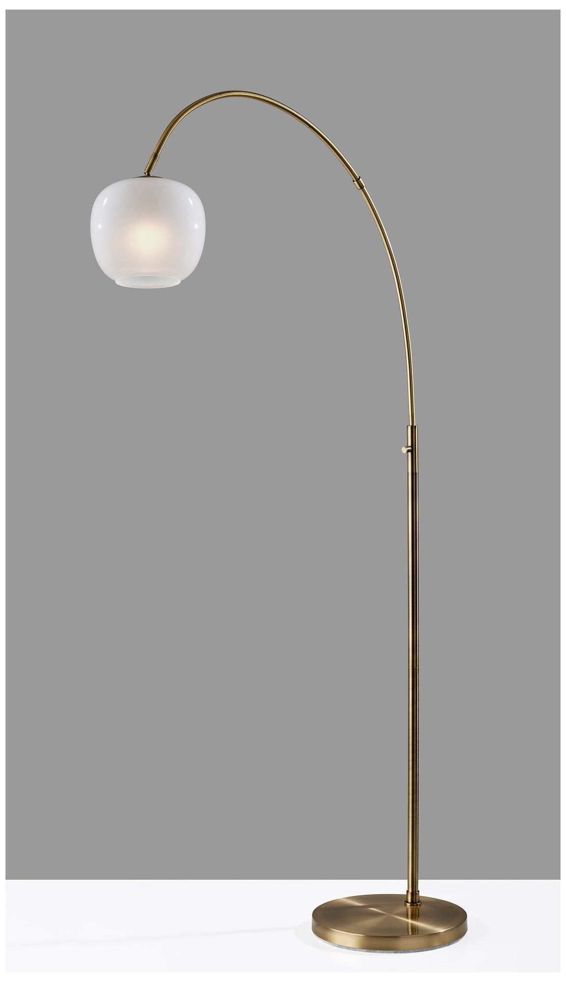 Image 4 Adesso Magnolia Arc Lamp - Antique Brass more views