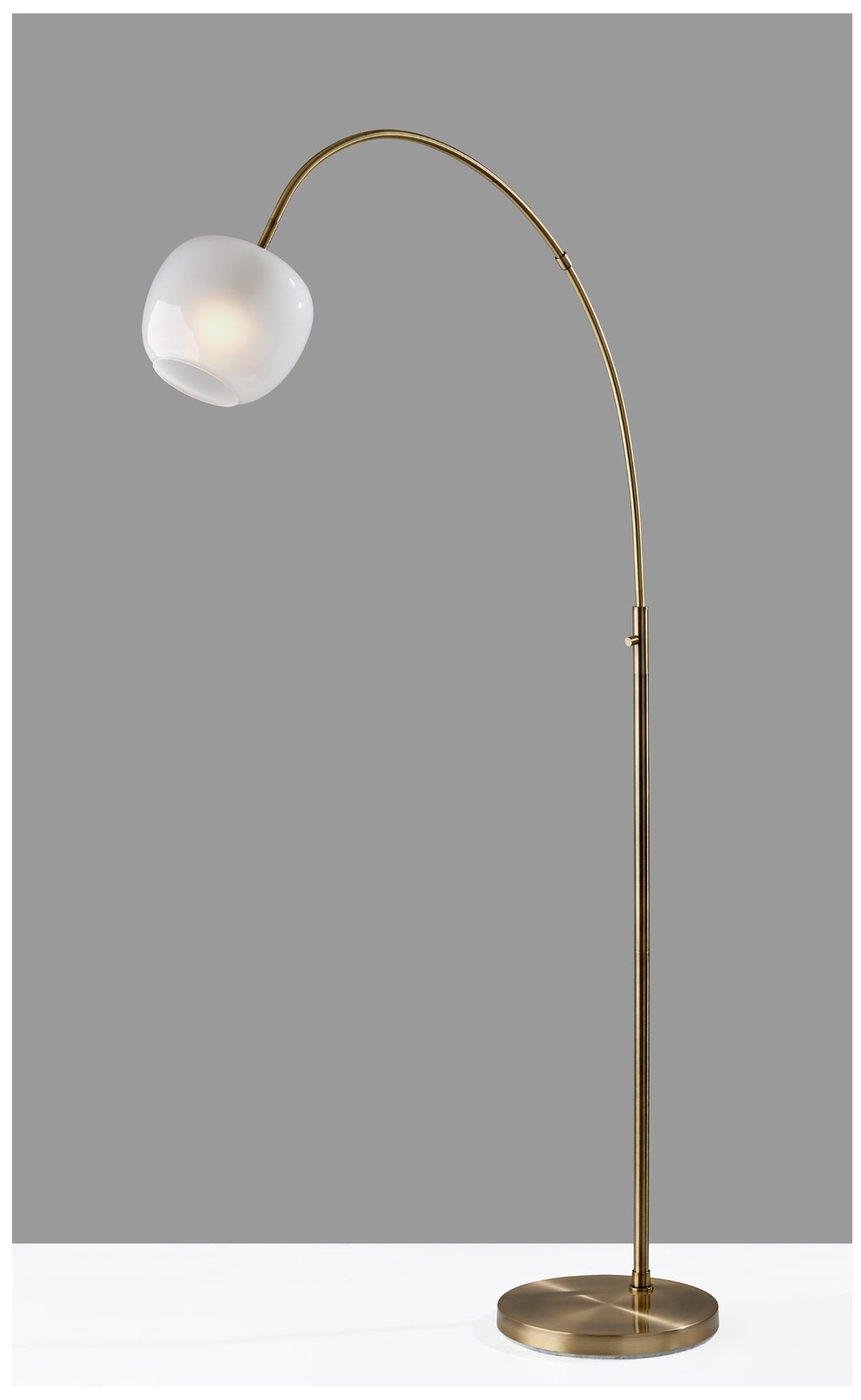 Image 5 Adesso Magnolia Arc Lamp - Antique Brass more views