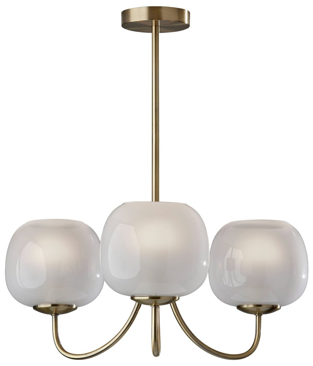 Adesso Magnolia Chandelier - Antique Brass