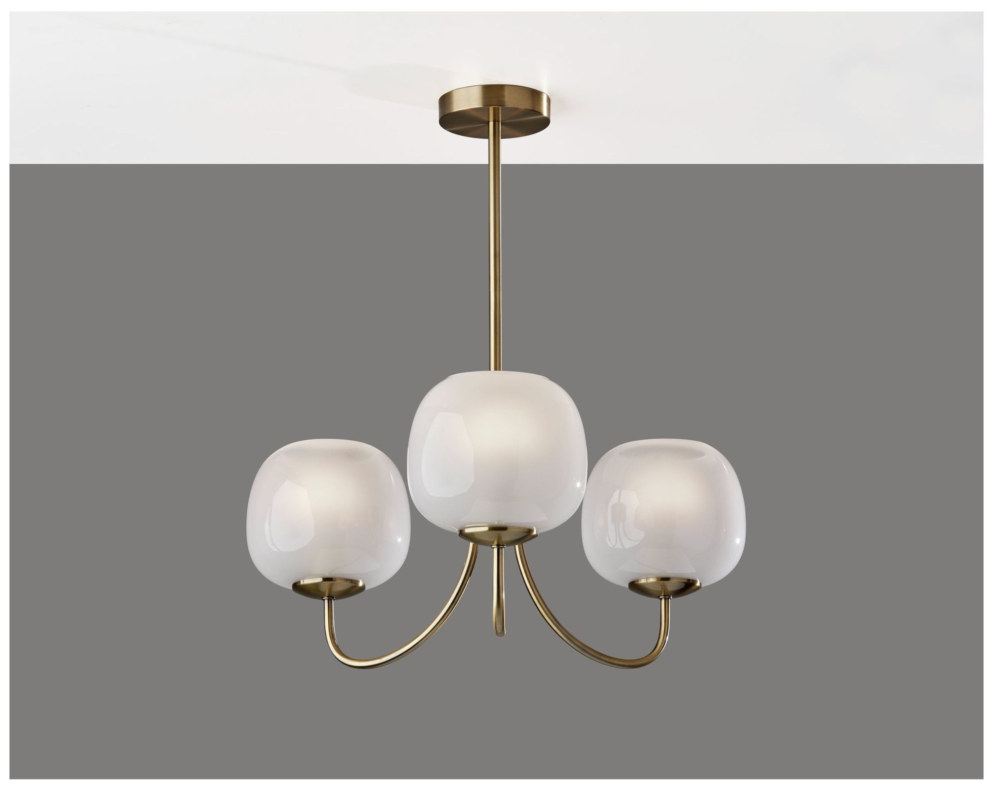 Image 6 Adesso Magnolia Chandelier - Antique Brass more views