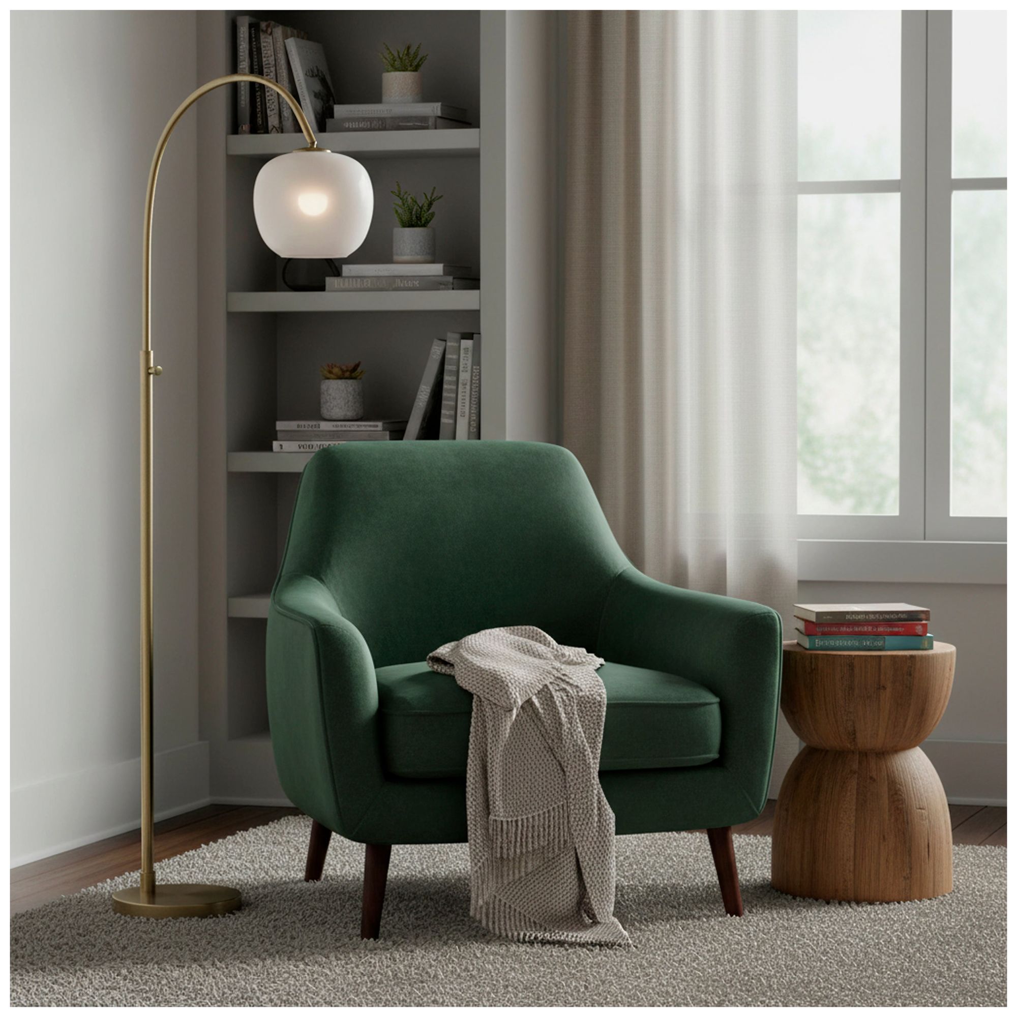 Image 4 Adesso Magnolia Floor Lamp - Antique Brass more views