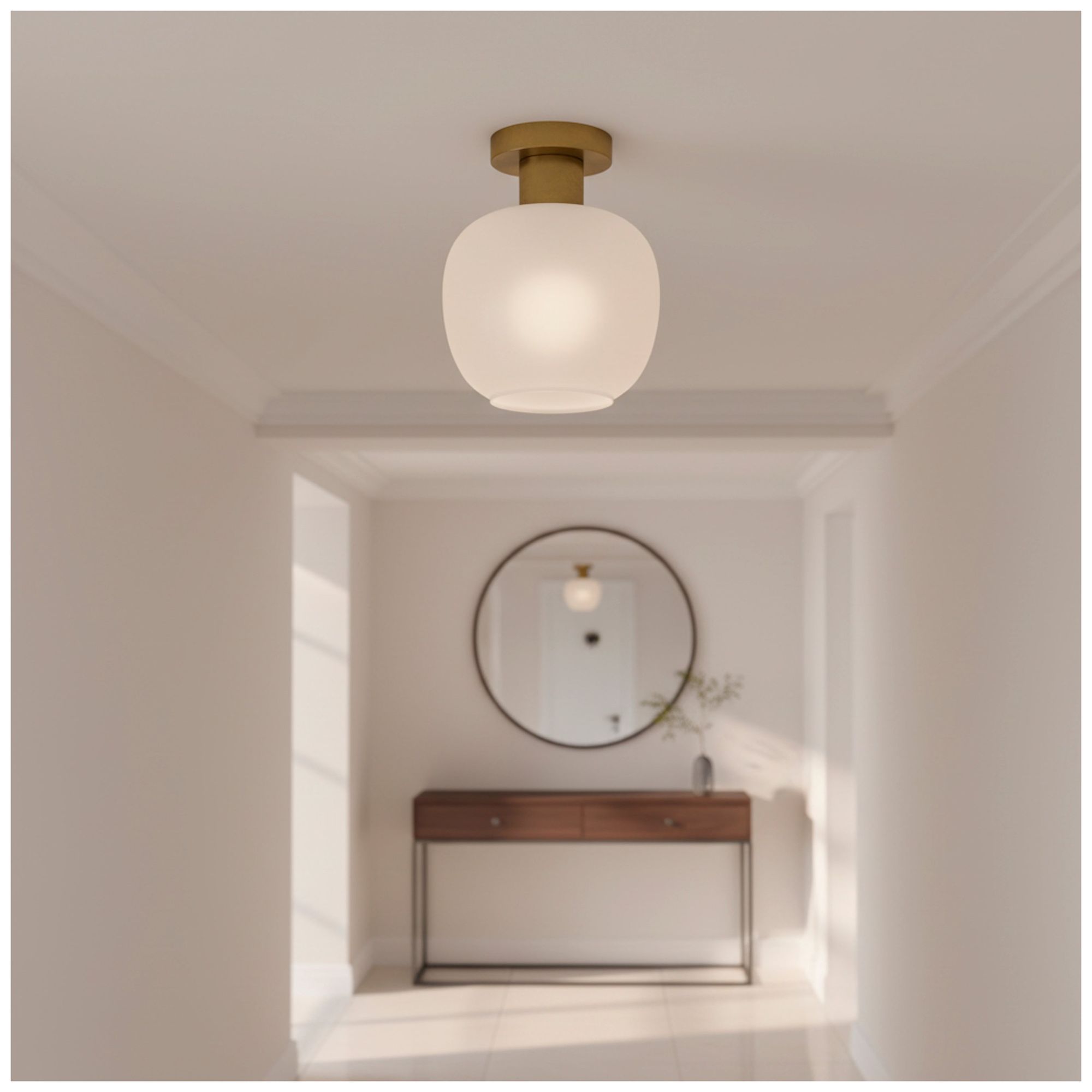 Image 2 Adesso Magnolia Flush Mount - Antique Brass more views
