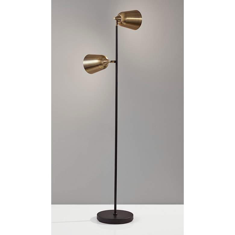 Image 6 Adesso Malcolm 57 1/2" Matte Black Metal 2-Light Modern Floor Lamp more views