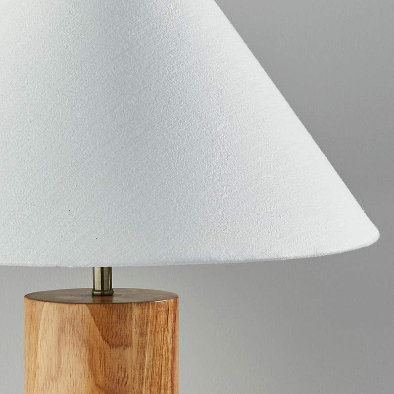 Image 3 Adesso Martin 25 1/2 inch Modern Natural Oak Wood Column Table Lamp more views