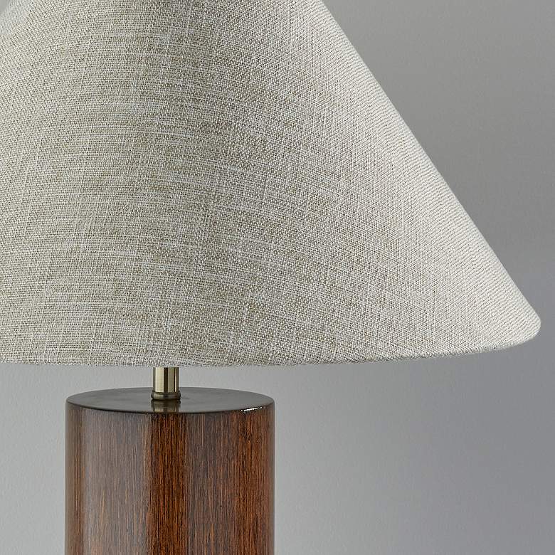 Image 3 Adesso Martin 25 1/2" Walnut Poplar Wood Column Modern Table Lamp more views