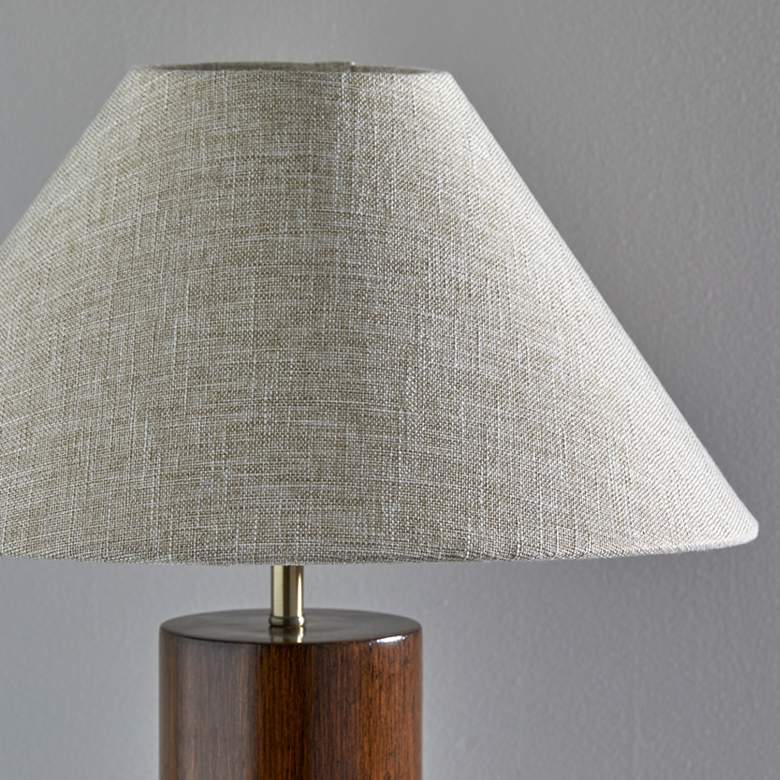 Image 4 Adesso Martin 25 1/2" Walnut Poplar Wood Column Modern Table Lamp more views