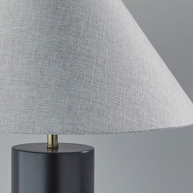Image 4 Adesso Martin Black Poplar Modern Wood Column Table Lamp more views