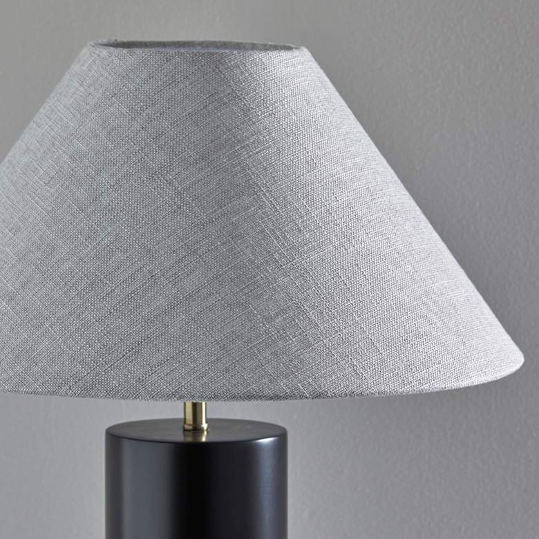Image 6 Adesso Martin Black Poplar Modern Wood Column Table Lamp more views
