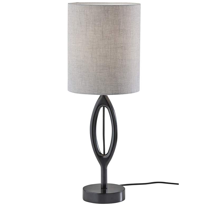 Image 1 Adesso Mayfair 27 1/2" High Modern Black Wood Table Lamp