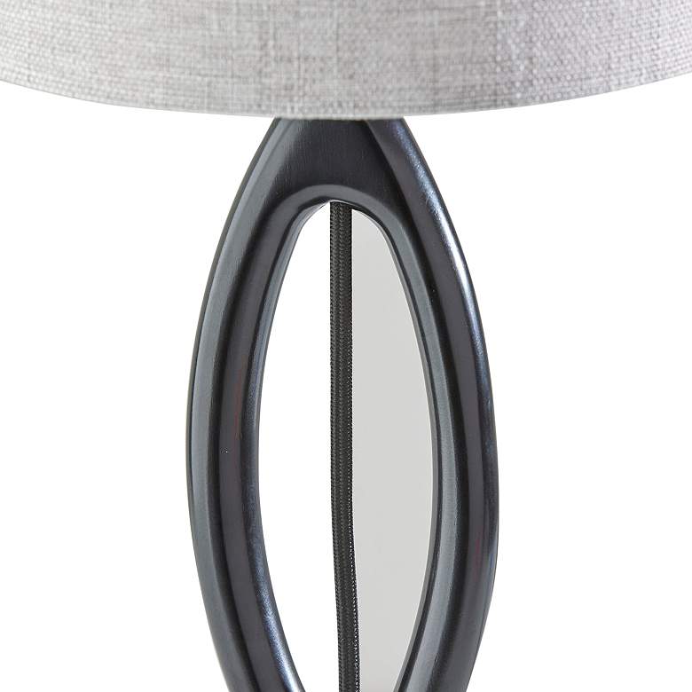 Image 3 Adesso Mayfair 27 1/2" High Modern Black Wood Table Lamp more views