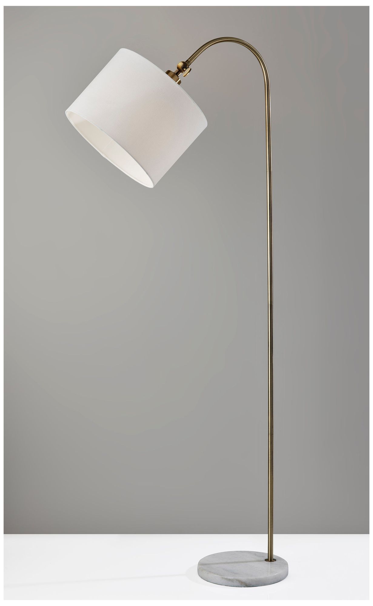Image 4 Adesso Meredith Floor Lamp - Antique Brass more views