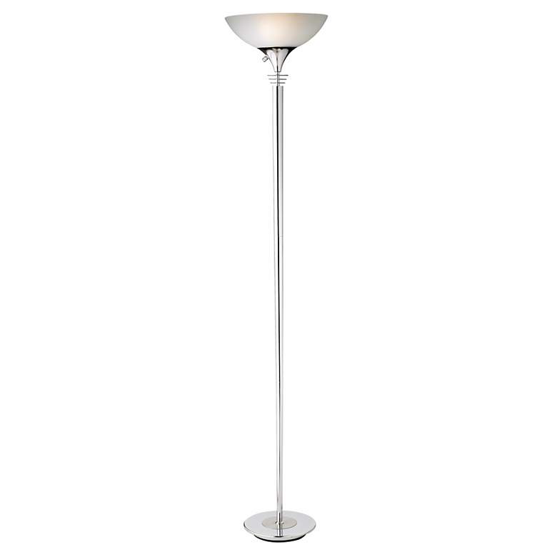 Image 2 Adesso Metropolis 71 1/2" High Chrome Modern Torchiere Floor Lamp