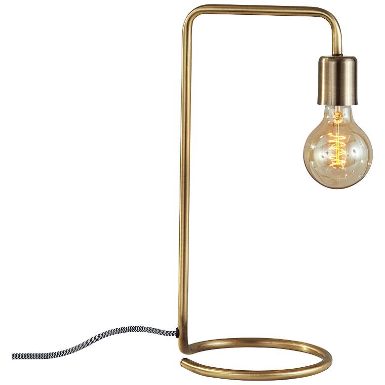 Image 2 Adesso Morgan 16 1/2" Antique Brass Industrial Modern Accent Lamp