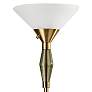 Adesso Murphy 71" High Glass and Brass Modern Torchiere Floor Lamp