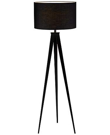 Adesso Noir 65 1/2" High Black Finish Modern Tripod Floor Lamp