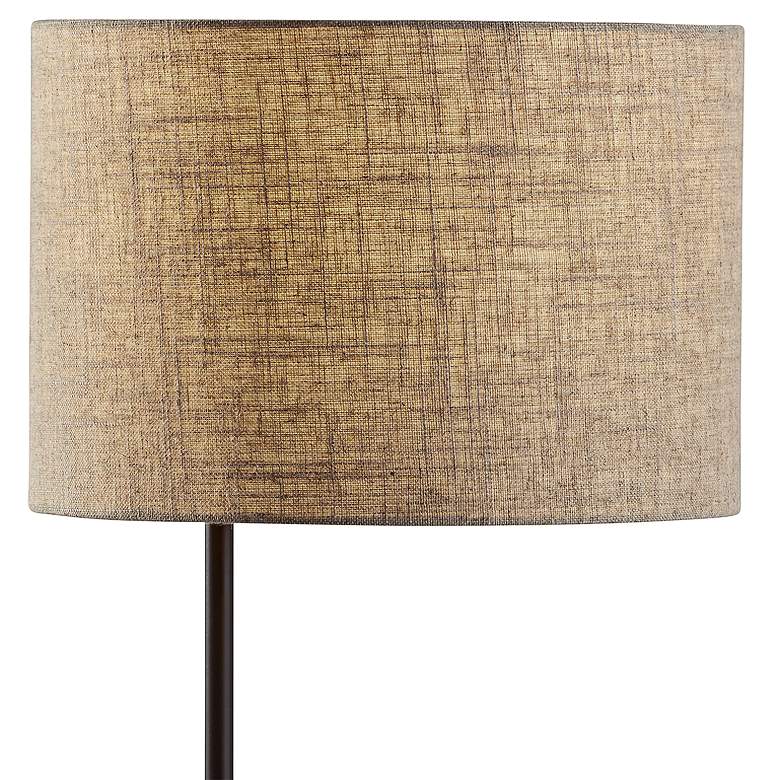 Image 3 Adesso Oliver 19 1/2 inch Black Accent Table Lamp with Qi Charging Pad more views
