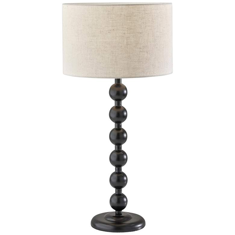 Image 1 Adesso Orchard 28 1/4" Modern Black Wood Buffet Table Lamp