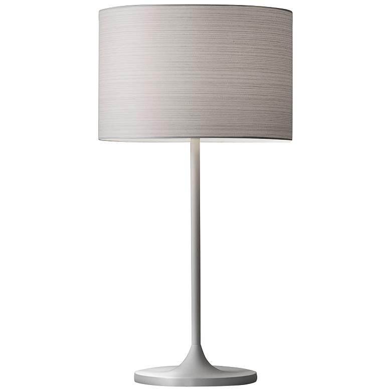 Image 2 Adesso Oslo 22 1/2" Paper Shade and Matte White Modern Table Lamp