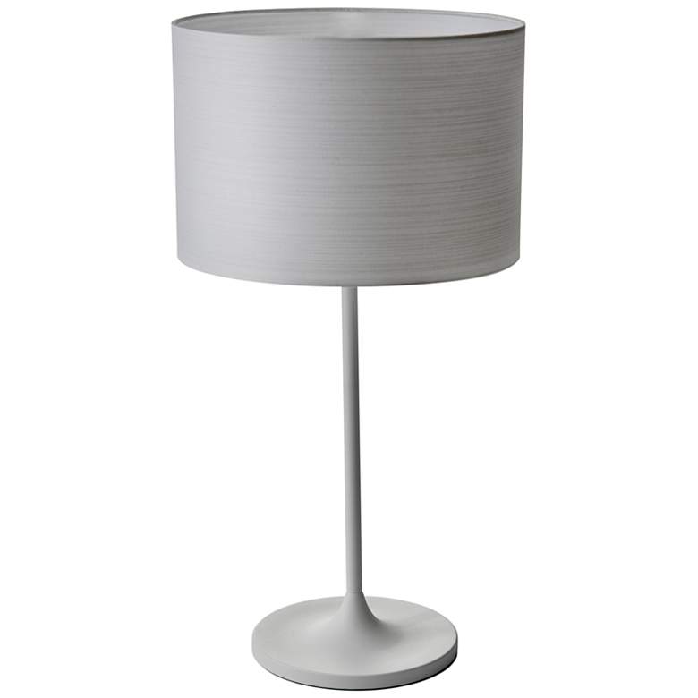 Image 5 Adesso Oslo 22 1/2" Paper Shade and Matte White Modern Table Lamp more views
