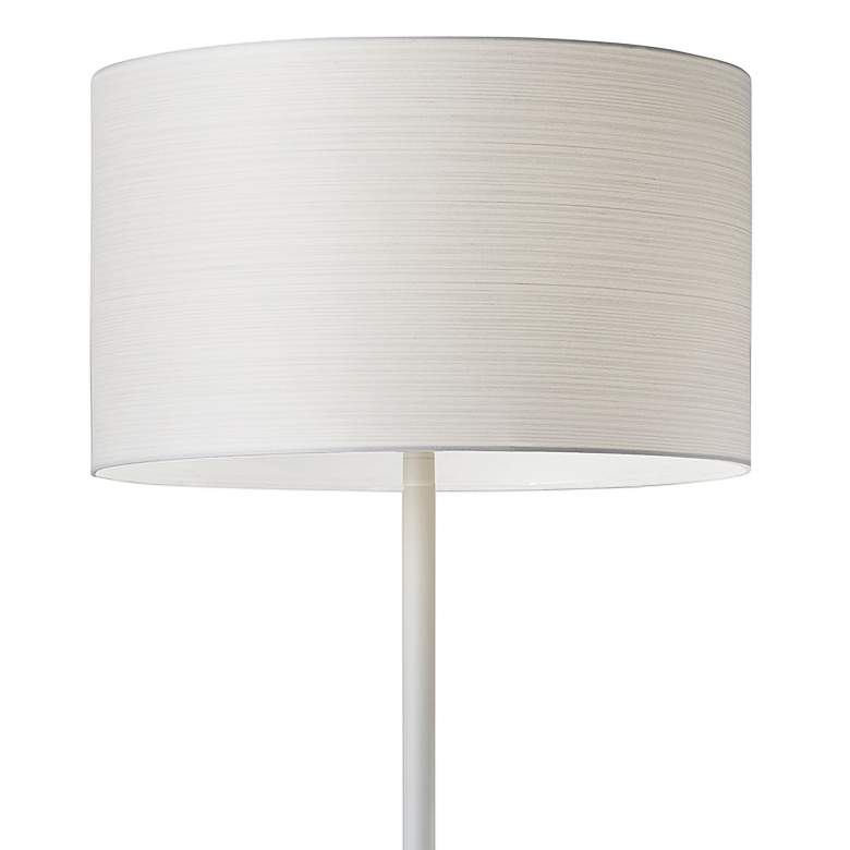 Image 3 Adesso Oslo 60" Matte White Metal and Paper Shade Modern Floor Lamp more views