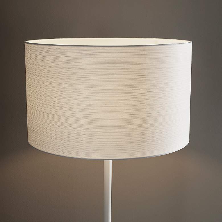 Image 5 Adesso Oslo 60" Matte White Metal and Paper Shade Modern Floor Lamp more views