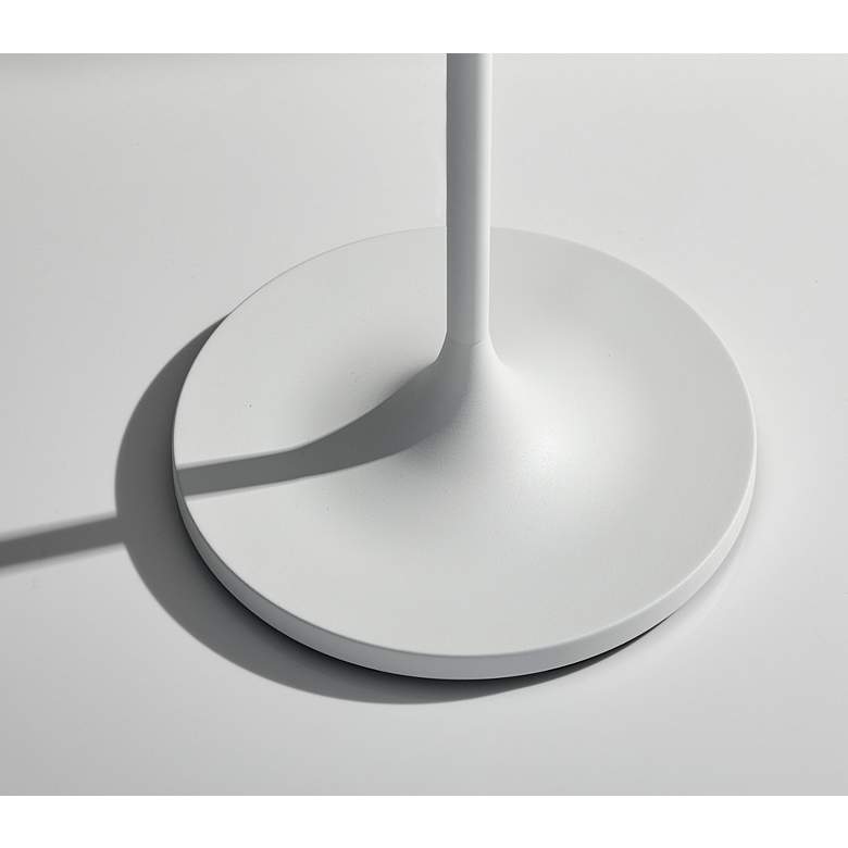 Image 6 Adesso Oslo 60" Matte White Metal and Paper Shade Modern Floor Lamp more views