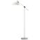 Adesso Peggy White and Antique Brass Modern Adjustable Floor Lamp