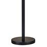 Adesso Piedmont Black Metal Torchiere Floor Lamp with Reading Light