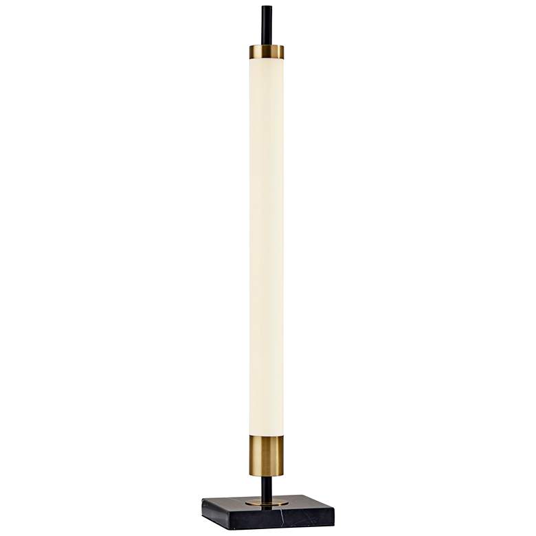 Image 1 Adesso Piper 30" Black and Brass LED Accent Table Lamp