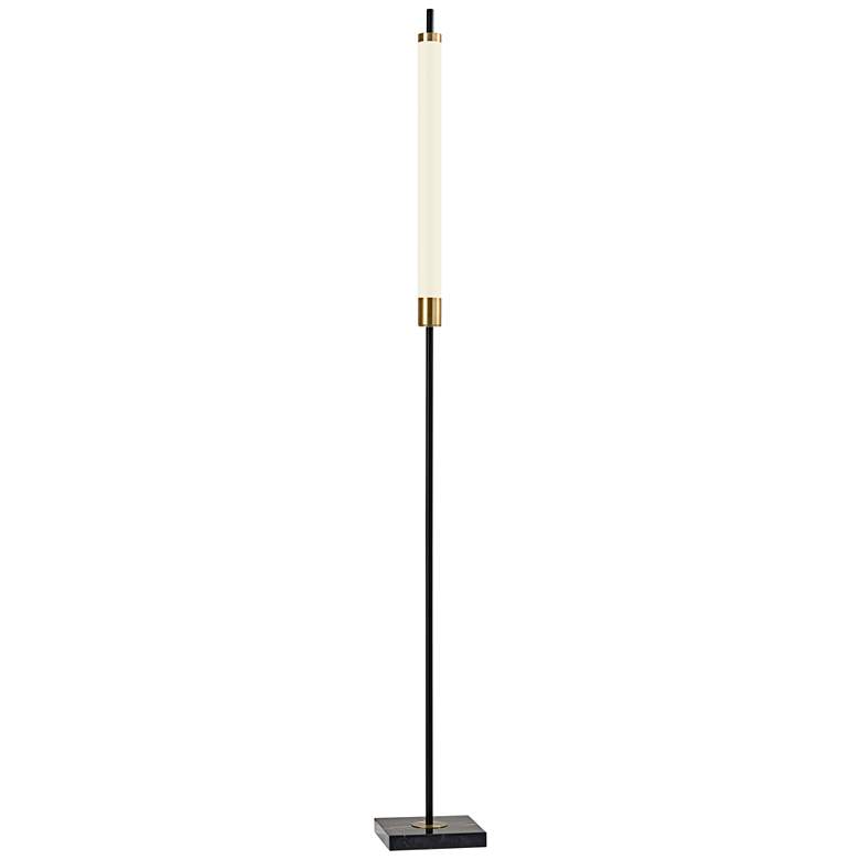 Image 2 Adesso Piper 72" High Black and Brass Modern LED Floor Lamp