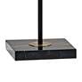 Adesso Piper 72" High Black and Brass Modern LED Floor Lamp