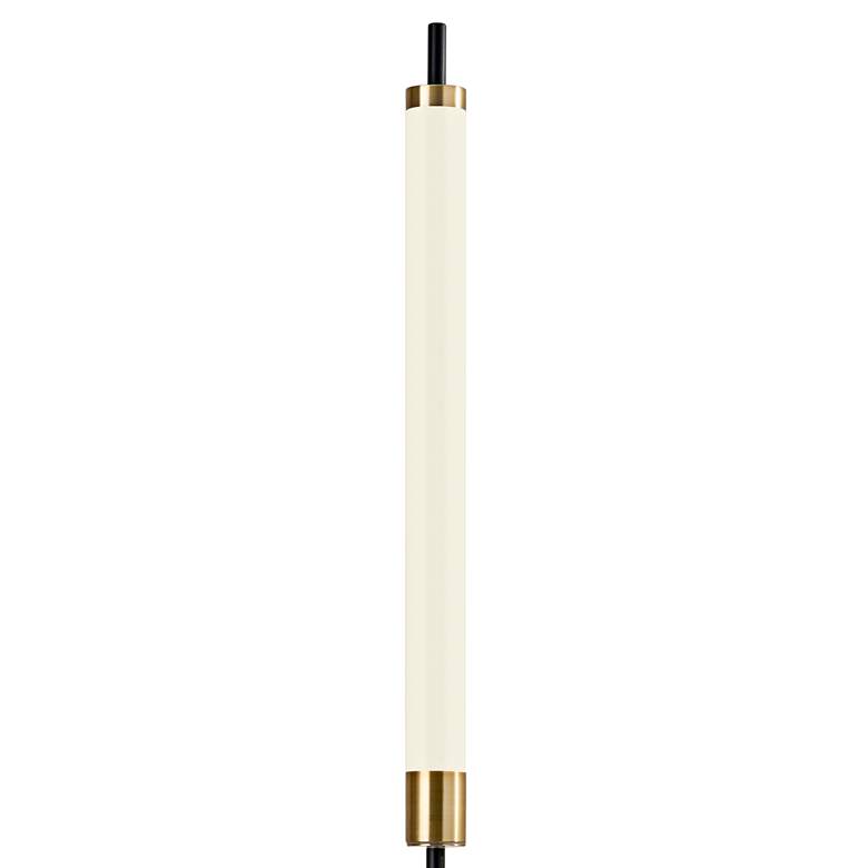 Image 4 Adesso Piper 72 inch High Black and Brass Modern LED Floor Lamp more views